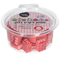 ממתק ליקריץ בלוק בטעם תות שדה חמוץ ממתקי הטיב 200 גרם