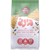 חטיף פריכיות מעדשים אדומות ואורז שחור אורגני בינג' הרדוף 60 גרם