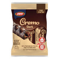 וופל במילוי קרם בטעם שוקולד מצופה בשוקולד מריר קרמו דארק טעמן 3 * 25 גרם