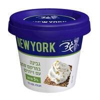 גבינה במרקם שמנת עם זיתים 5% ניו יורק מחלבות גד 200 גרם