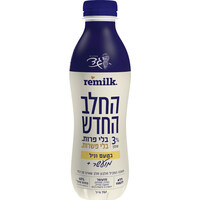 החלב החדש 3% פרווה 40% פחות סוכר בטעם וניל מועשר רימילק 750 מ