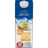 שמנת להקצפה בטעם וניל 24% מחלבת רמת הגולן 250 מ