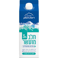 חלב מועשר 3% + סיבים תזונתיים מחלבת רמת הגולן 1 ליטר