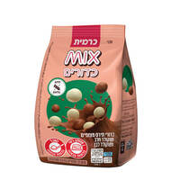 כדורי תירס מצופים שוקולד חלב ולבן ללא גלוטן מיקס כרמית 55 גרם
