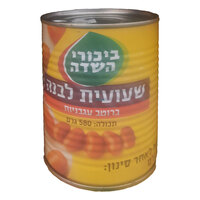 שימורי שעועית אפויה ברוטב עגבניות ביכורי השדה 335 גרם