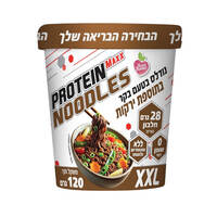 נודלס 28 גרם חלבון בטעם בקר בתוספת ירקות פרוטאין מקס 120 גרם