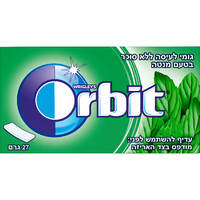 גומי לעיסה ללא סוכר במעטפה בטעם מנטה עדין אורביט 27 גרם