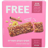 חטיף דגנים תמר וקינמון ללא גלוטן פרי 5 * 22 גרם
