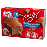 חטיפי גלידה עינוגים בטעם שוקולד מריר פרווה 30 יחידות פלדמן 720 גרם