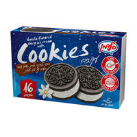 חטיפי גלידה בטעם וניל בין עוגיות עינוגים קוקיז גלידות פלדמן 16 * 20 גרם