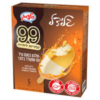 שלגון בטעם וניל עם שוקולד בלונד גלידל 5 * 40 גרם