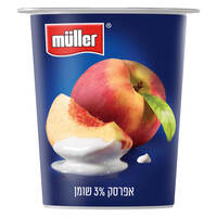 יוגורט סימפלי פרוט אפרסק 3% עם חתיכות פרי מולר 150 גרם