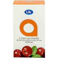 תמצית חמוציות עם ויטמין סי לייף 120 טבליות
