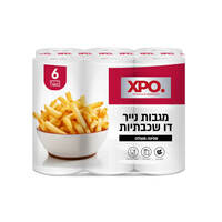 מגבות נייר דו שכבתיות אקס פי או 6 גלילים