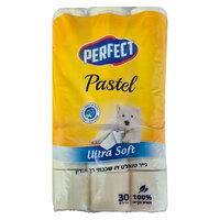נייר טואלט דו שכבתי צבע פסטל פרפקט 30 גלילים