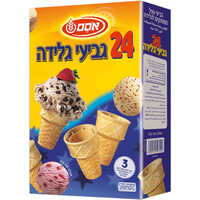 גביעי וופל לגלידה אסם 24 * 5 גרם