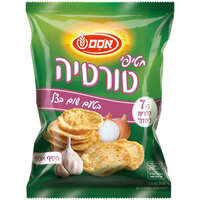 חטיף טורטיה אורז בטעם שום בצל אסם 60 גרם
