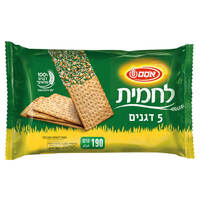 לחמית 5 דגנים קרקר מקמח חיטה מלא עם דגנים אסם 190 גרם