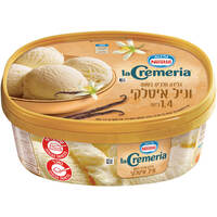 גלידה חלבית בשומן צמחי בטעם וניל איטלקי לה קרמריה 1.4 ליטר