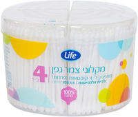מקלוני צמר גפן לייף 4 * 125 יחידות