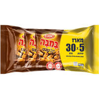 במבה חטיף בוטנים במילוי קרם נוגט אסם 5 * 30 גרם