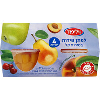 קוקטייל פירות בסירופ קל וילי פוד 4 * 113 גרם