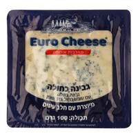 גבינה כחולה בשלה עם עובש מחלב עיזים 31% יורו מחלבות אירופה 100 גרם