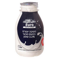 משקה יוגורט בטעם טבעי 3.2% יורו מחלבות אירופה 200 מ