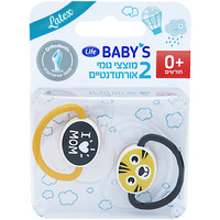 מוצץ גומי אורתודנטי שלב 1 לגילאי 0+ חודשים לבנות לייף 2 יחידות