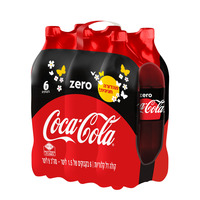 קוקה קולה זירו משקה קולה מוגז דל קלוריות 6 * 1.5 ליטר