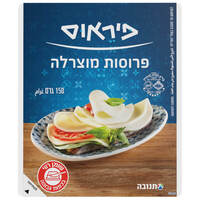 פרוסות מוצרלה מחלב בקר 22% תנובה 150 גרם
