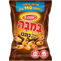 במבה חטיף בוטנים במילוי קרם נוגט אסם 150 גרם