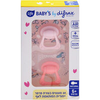 מוצצי סיליקון בצורת פרפר מותאמים לאף לגילאי 6+ חודשים לייף בייביז 2 יחידות