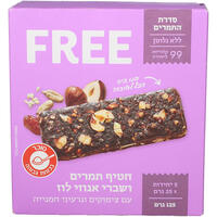 חטיף תמרים ואגוזי לוז ללא גלוטן ללא סוכר פרי 5 * 25 גרם
