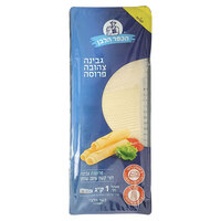 פרוסות גבינה צהובה חצי קשה 28% הכפר הלבן 1 קילו