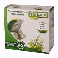 מכשיר חשמלי ומילוי נוזלי טבעי להרחקת יתושים ל-45 לילות ספירה יחידה