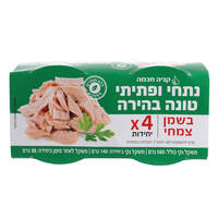 נתחי טונה בהירה בשמן צמחי קניה חכמה 4 * 98 גרם