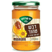 דבש טהור מפרחי בר יד מרדכי 400 גרם