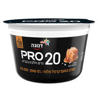 יוגורט פרו 20 גרם חלבון 0% בטעם קרמל מלוח דנונה 200 גרם