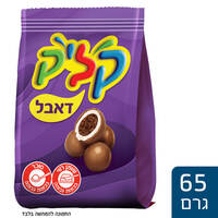 קליק דאבל כדורי דגנים פריכים מצופים קרם חלב ושוקולד חלב יוניליוור 65 גרם