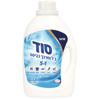 ג'ל ומרכך כביסה בניחוח סופט קוטון 5 ב-1 סוד 2.3 ליטר