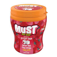 גומי לעיסה במילוי נוזלי ללא סוכר בטעם תות דובדבן פאן מאסט 58 גרם