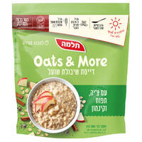 דייסת שיבולת שועל עם צ'יה תפוח וקינמון להכנה מהירה תלמה 300 גרם
