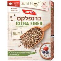 ברנפלקס אקסטרה דגנים פריכים מסובין חיטה וחיטה מלאה ללא סוכר תלמה 410 גרם