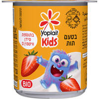 יוגורט 3% במרקם חלק בטעם תות קידס יופלה 150 גרם