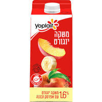 משקה יוגורט 1.6% עם אפרסק ובננה יופלה 750 מ
