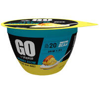 יוגורט 1.5% עם שכבה בתחתית בטעם אננס מקורמל 20 גרם חלבון יופלה 200 גרם