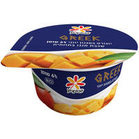 יוגורט בסגנון יווני ביו 6% שכבת מנגו בתחתית גריק יופלה 140 גרם