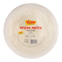 צלחות חד פעמיות ענקיות שקופות מתאים למיקרוגל יוחננוף 50 יחידות
