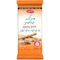 מקלוני גריסיני ללא גלוטן עם שומשום וזרעי פשתן וילי פוד 120 גרם